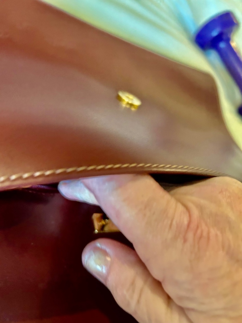 Cartier Leather Clutch. Beautiful, burgundy. New.  Can be used as shoulder bag. - Picture 12 of 16